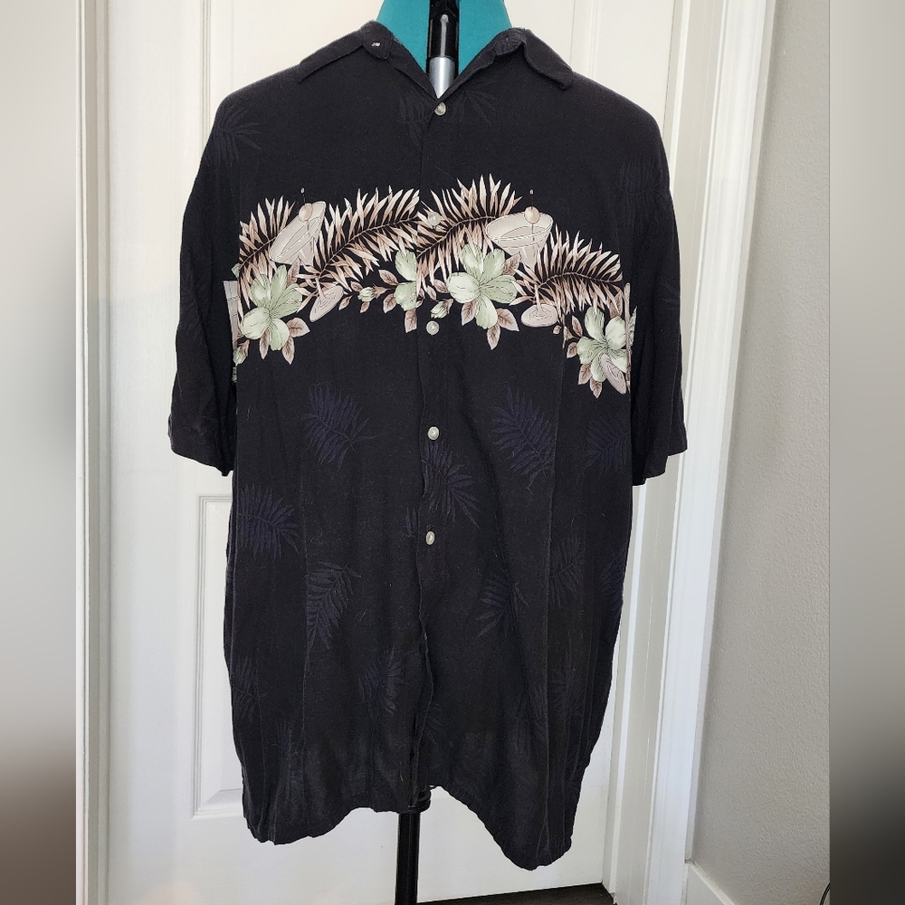 Croft &‎ Barrow - 'Dad/Vacation Shirt' With Tropical Martini Short-Sleeve..